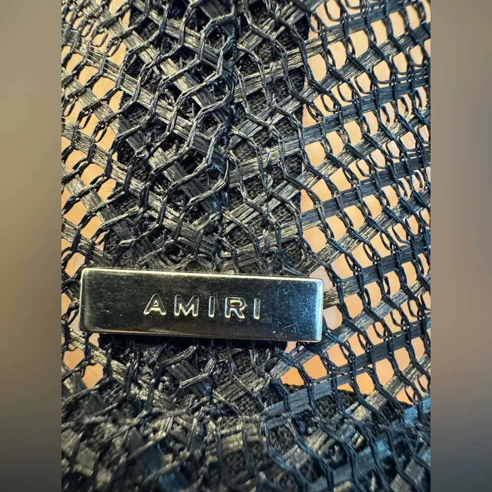 EUC AMIRI A/W 2019 Embroidered Cap in Black & White